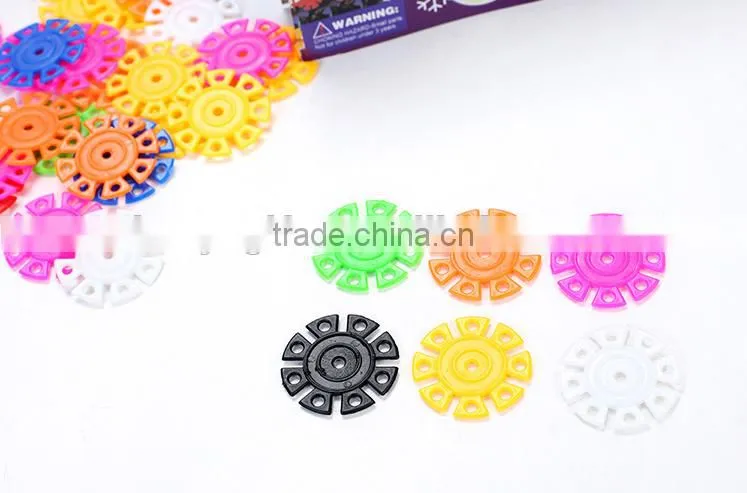 Wholesale Plastic SnowFlakes Building Blocks toys for kids 120pcs/bag