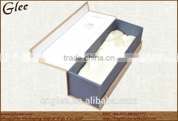 Cheap foldable single bottle cardboard wine pakaging boxes