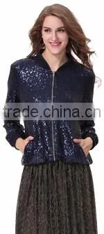 Domin fashion latest beading and sequin lady coat