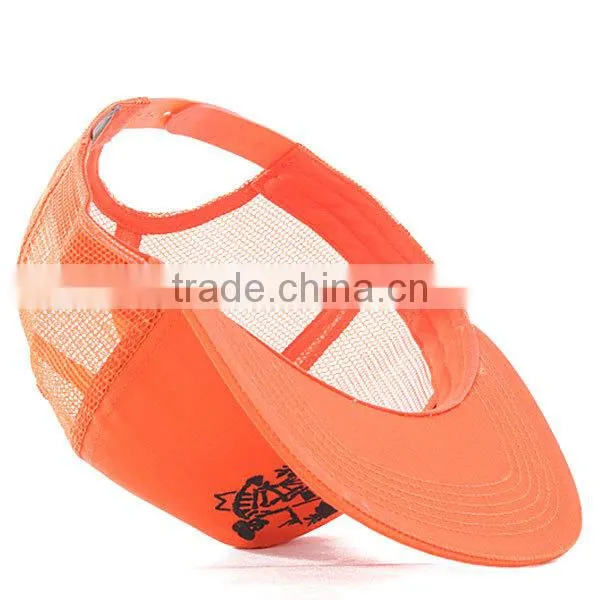 2014 trendy promotional wholesale custom 5 panel foam flat bill mesh trucker hat