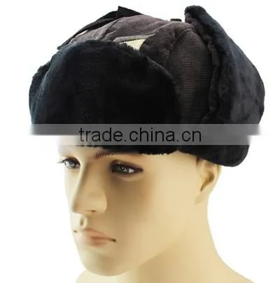2014 Korean Earflaps Mens Winter Fur Hat