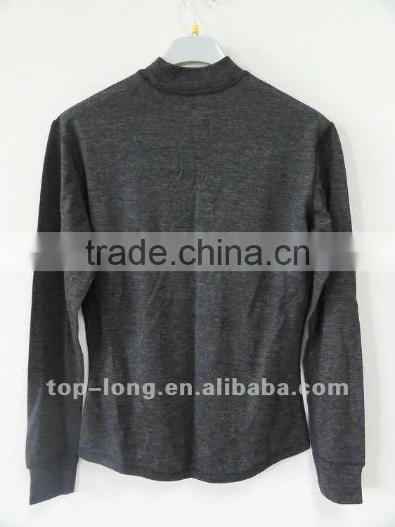 100% merino wool thermal underwear of women charcoal crew&pant long johns