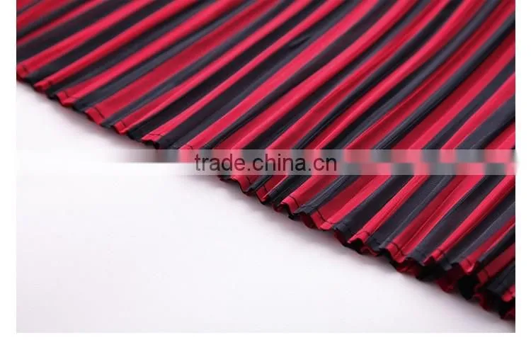 Summer colors splicing sleeveless wrinkled dress for women