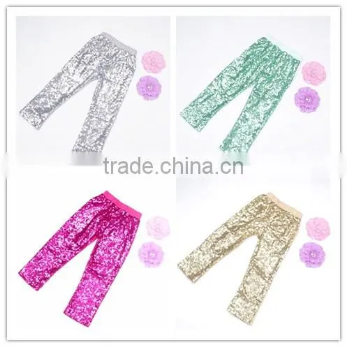 2016 red sequin Children Kids Knitted Cotton Shorts with bow