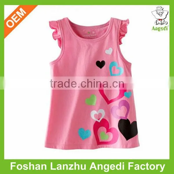 China clothing direct manufacturer girls apparel with ruffle sleeve