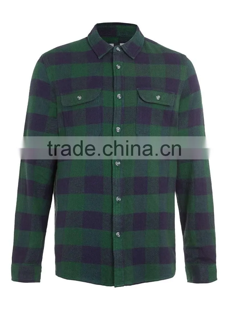 new model flannel long sleeve shirt for man