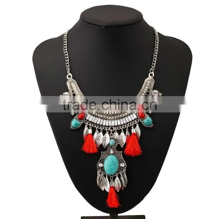 F20033N latest design beads necklace colorful and beautiful necklace