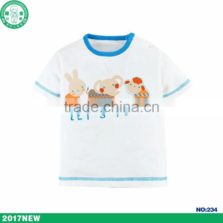 2017 Custom printing unisex baby boy clothes t shirt kids clothing