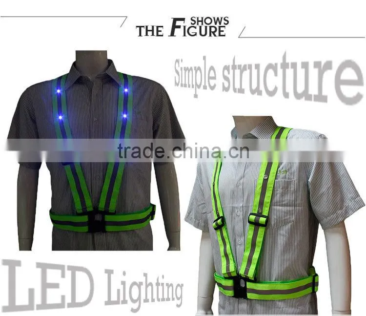 LED elastic strap safety belt for construction and builders