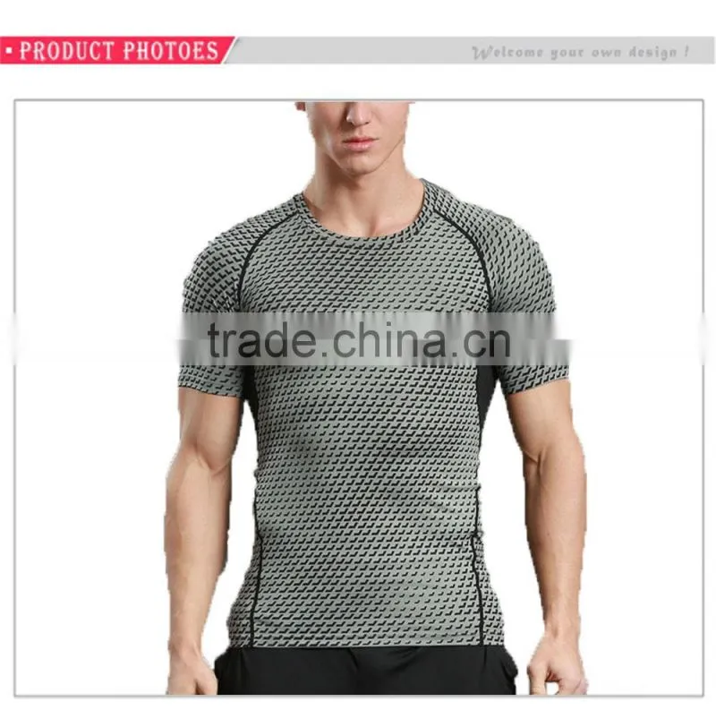 Top Quality Best Short Sleeve Plain Round Neck Fitness Athletic T-Shirts Polyester