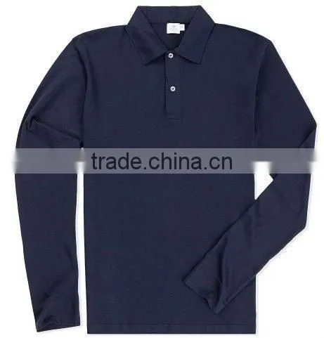 cheap discount polo shirts 2013 fashion custom 100% cotton hot sale newest design Custom Design white long sleeve polo t shirts