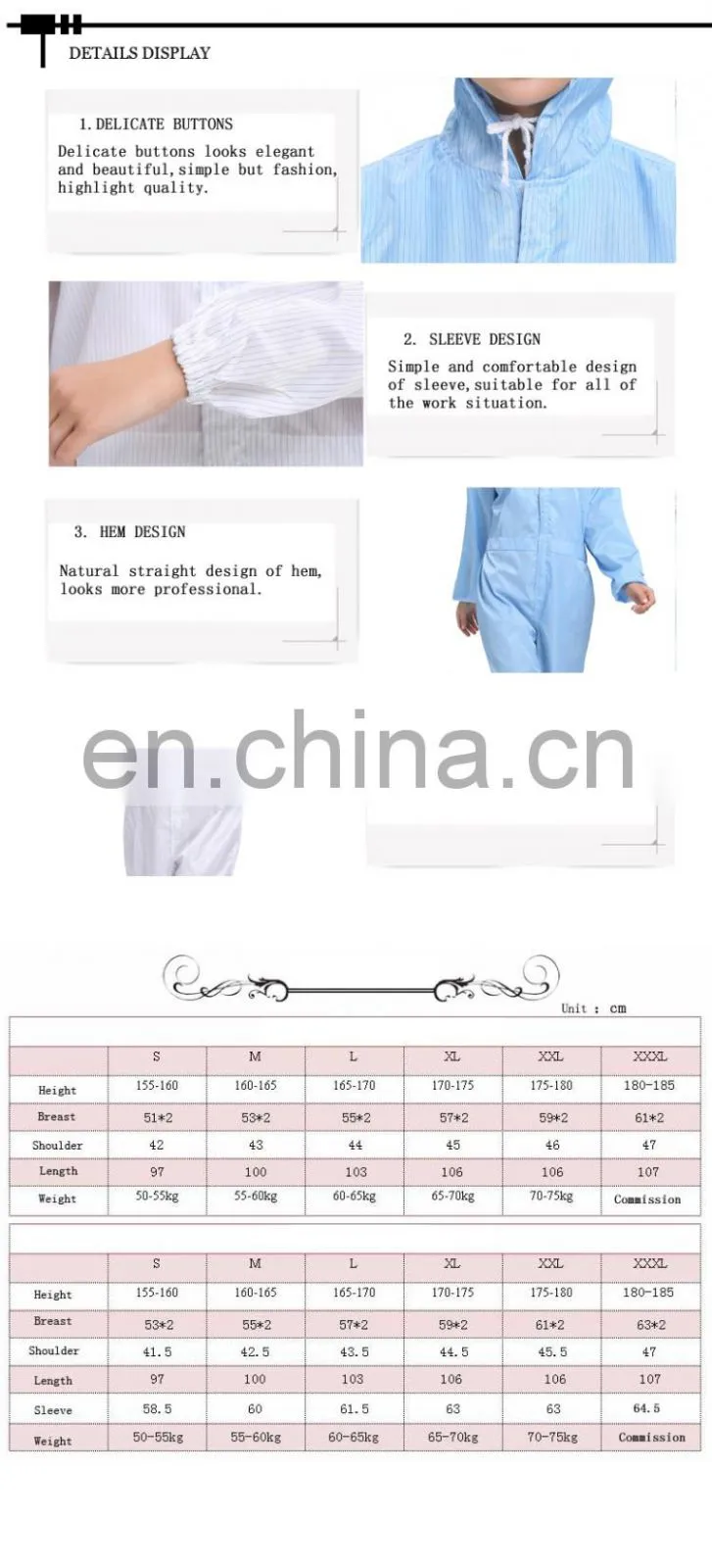 OEM Clean Room Overall ,Antistatic Overalls Working Clothes,Painter Coveralls