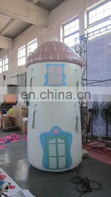 popular printed small inflatable house with led light for decoration