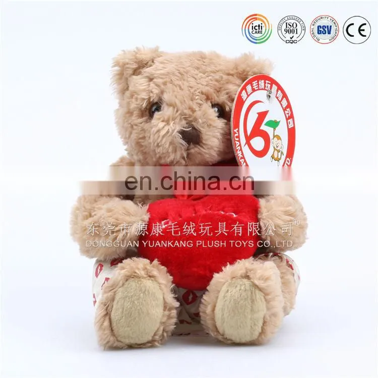 Valentines soft love teddy bears wholesale with flower