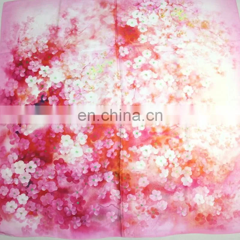 Hot 100%silk scarf square scaves shawl for women