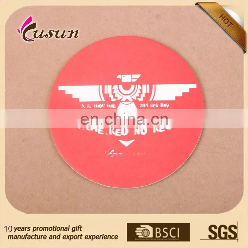 Shaped Promotional Top Quality Waterproof Drinking Paper Cup Coaster