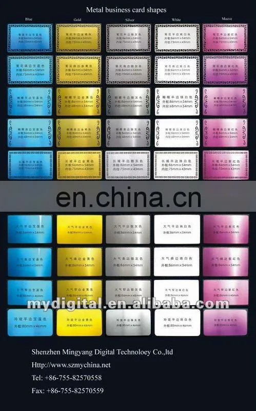 Fashion Black Sublimation Metal Business Cards