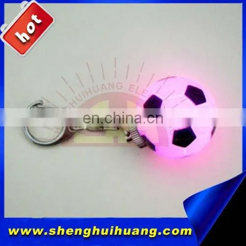 football LED light keychain/Glow up small keychain/practical LED keychain