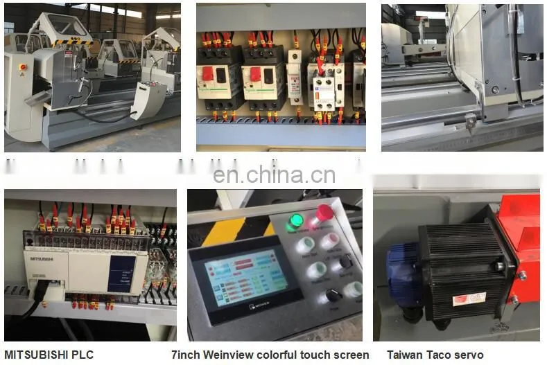 High efficiency CNC cutting machine aluminum window door making double head mitre saw