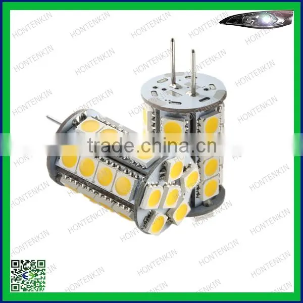 Bi-pin G4 Tower Type 30 LEDs SMD 5050 LED Bulbs Warm White 12V DC
