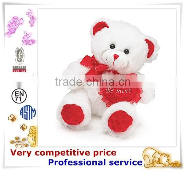 OEM Stuffed Toy,Custom Plush Toys, valentine white bear