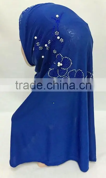 2016 Fashion modern flower hijab pearl