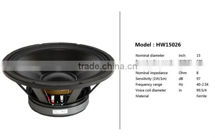 trade assurance, 15 inch passive subwoofer for line array system, speakers subwoofer