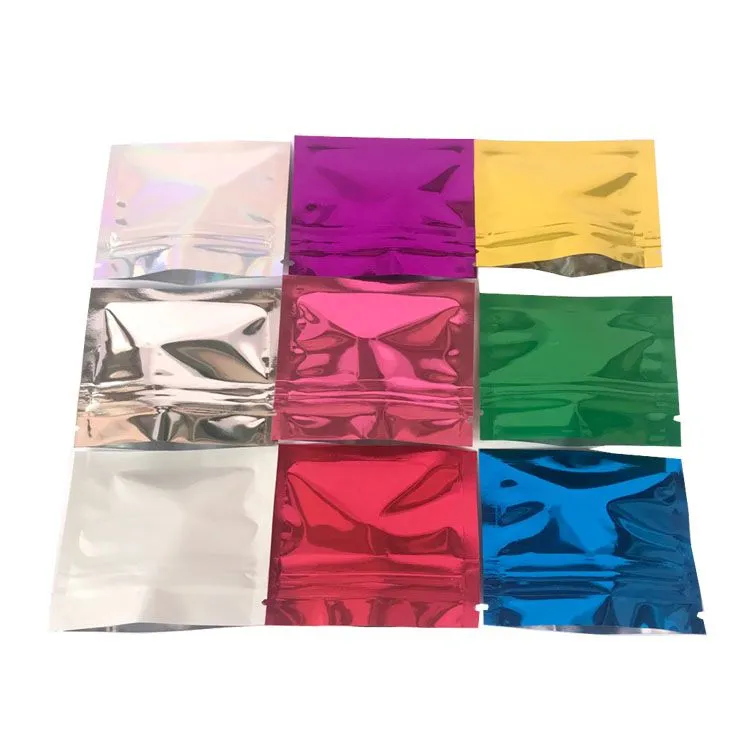 custom 7.5*6.5cm holographic mini pouch cosmetic plastic bags