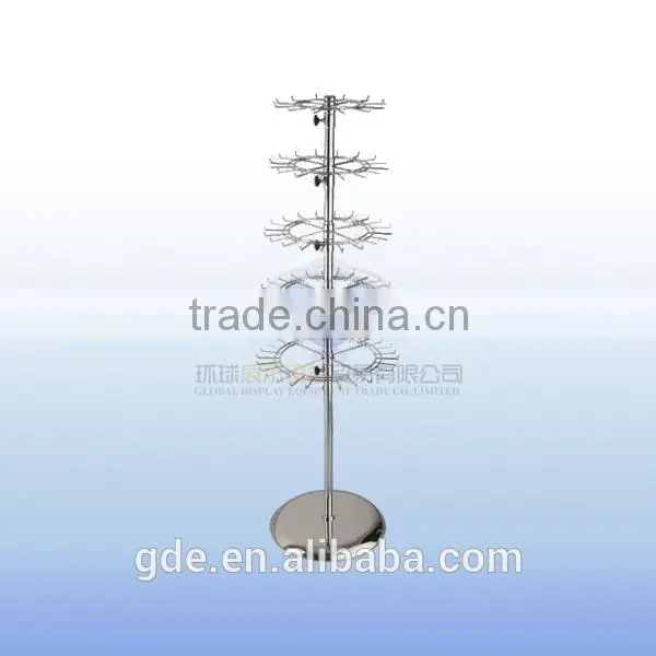 Floor standing metal chrome accessories hanging display rack