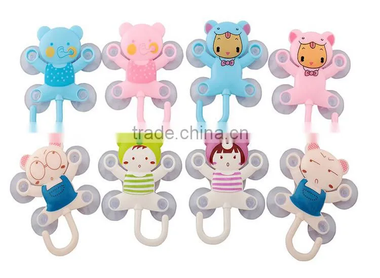 Novelty Plastic Suction Cups Hooks For Hanging 2Pcs/Set