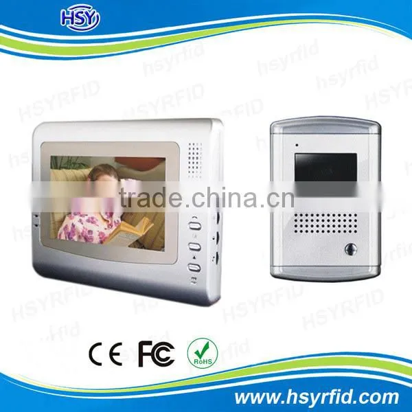 Handfree audio video CMOS camera security video door phones with keypad