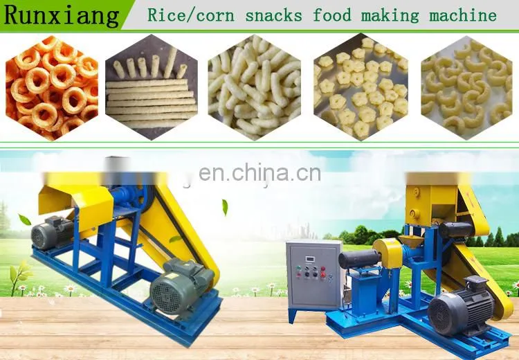 Puffed Rice Wheat Corn Snacks Food Puffs Corn Rings Making Machine