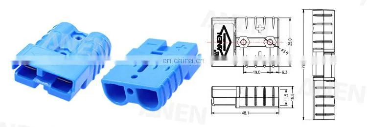 Anen50 SH50 SC50 fast power Connector 50A.600V Electric Plays connector with Terminals