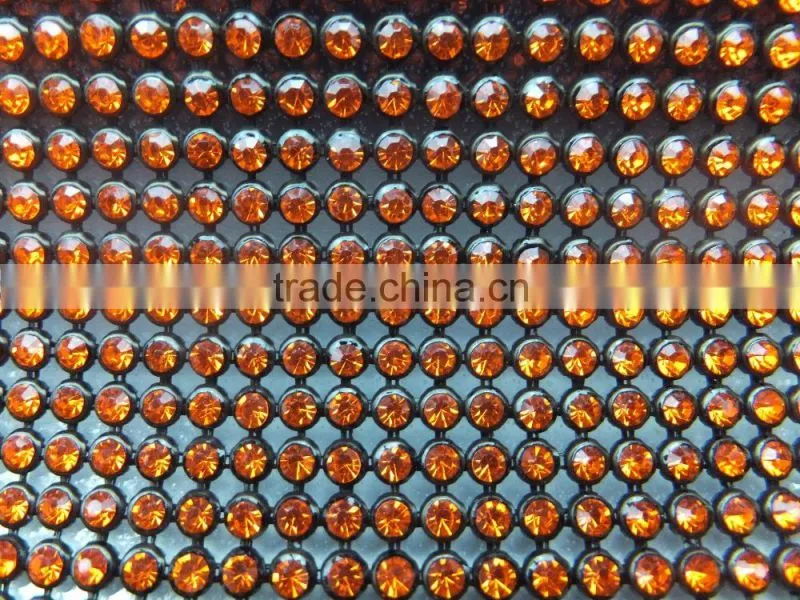 Crystal strass Mesh with Black Base for Garments Decoration