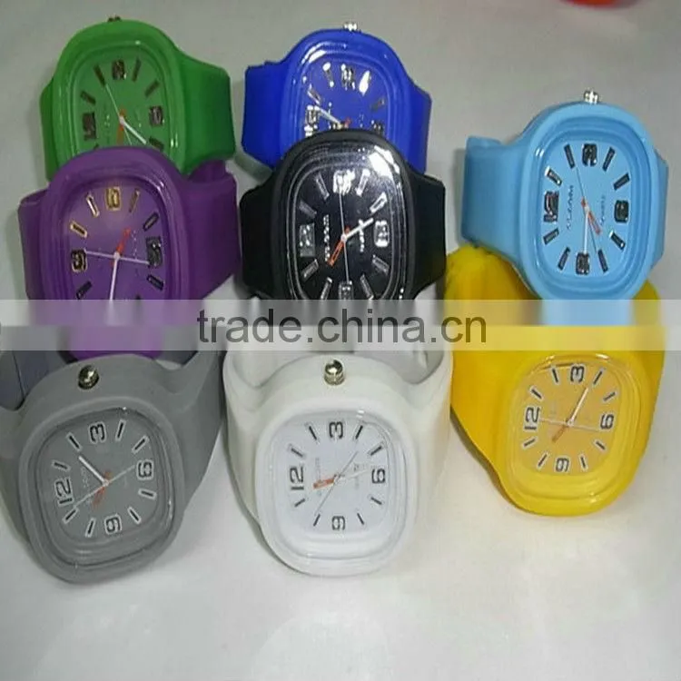 fashion silicone jelly candy wrist watch for christmas gifts