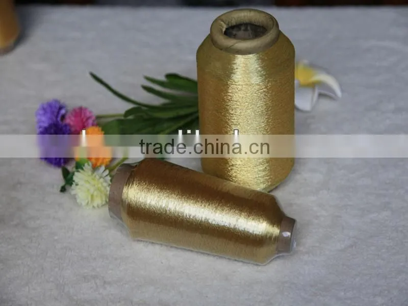 silver and gold metallic yarn for knitting weaving
