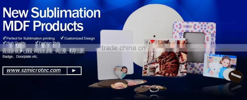 Blank Sublimation MDF Board made in China for photo frame