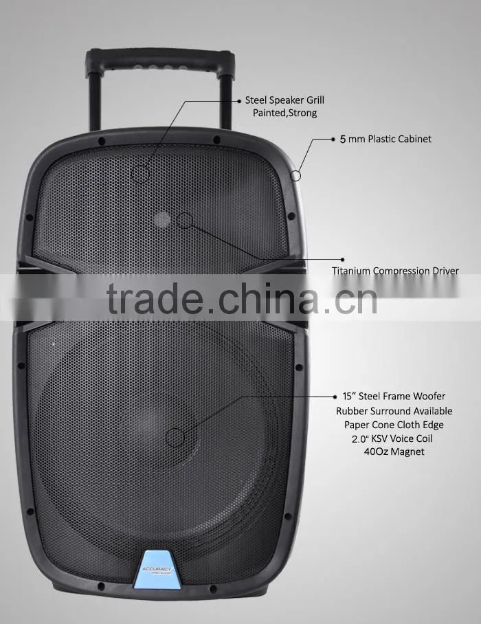 15 Inch Rechargeable Blue tooth Powered Speaker PML15AMFQ-V2BP-BT