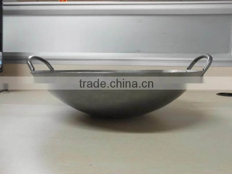 Hot Sell 36cm Double Handle Iron Wok Health Wok