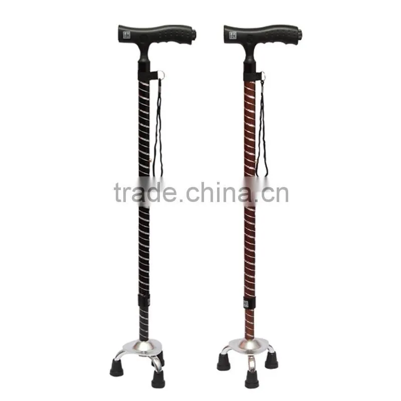 3 legged new brand T grip aluminum alloy anti shock elderly walking stick