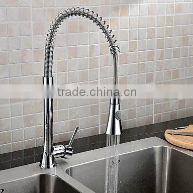 Brass Single Handle Flyway Kitchen Faucet Chrome Plated