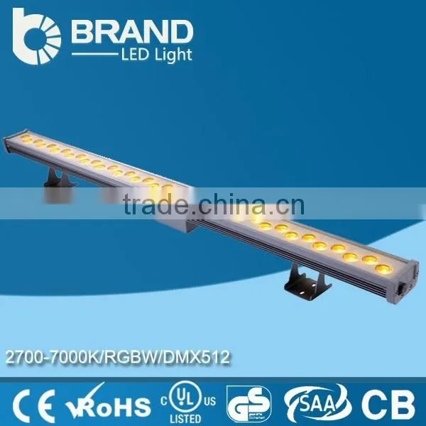 Outdoor LED Linear Lighting Fixture DMX RGB LED Wall Washer IP65 24W 36W