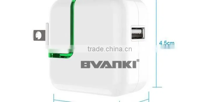 high quality 10W fast charging High speed US EU AU UK plug 2.1A LED light quick charge 2.0 travel charger usb wall charger