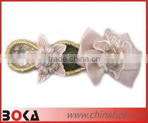 New arrival latest design embroidery crystal applique for women clothes