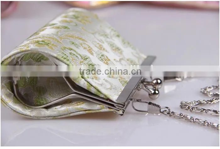 Colourful silk cloth mini bag classical bride evening bag