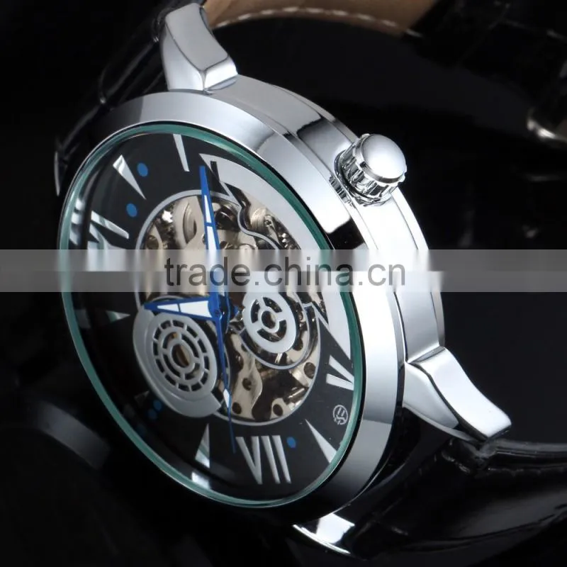 2016 Mens Luxury Men Skeleton Mechanical Hand Watch Brand Watches ZB004