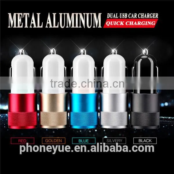fashional design metal mobile phone car chargers for samsung s6