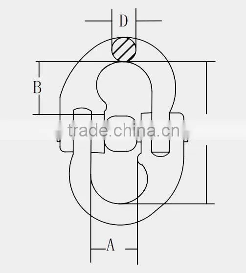High Quality G80 European Type Anchor Chain Connecting Link