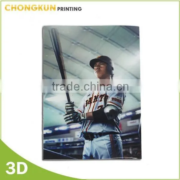 Lenticular printing 3D wall pictures of Japanese Sport Star