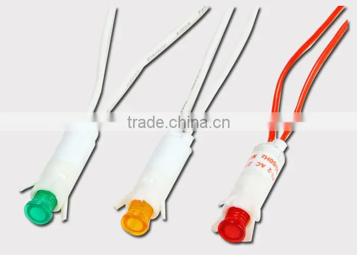10mm led indicator lights mounting panel hole red green with CE RoHS certisficate